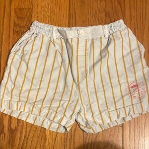 Bonmot striped woven organic cotton Shorts